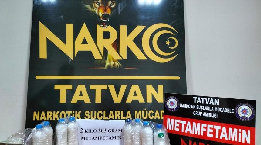 Bitlis'te 2 kilo 263 gram sentetik uyuşturucu ele geçirildi