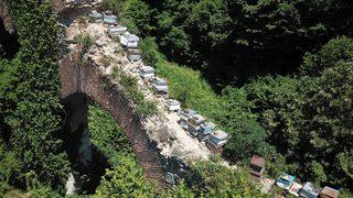 Tarihi su kemerine saygısızlık! Taşları söküp kovan dizdiler