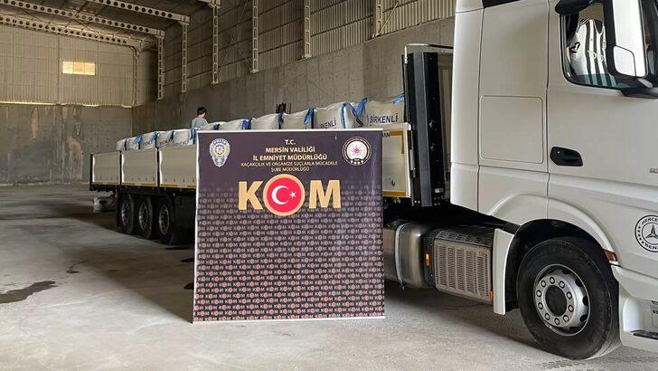 Mersin'de 7 bin 501 ton kaçak gübre ele geçirildi G1