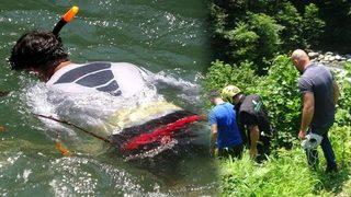 Kimi suya daldı, kimi kıyıdan aradı! 400 kişi yardıma koştu