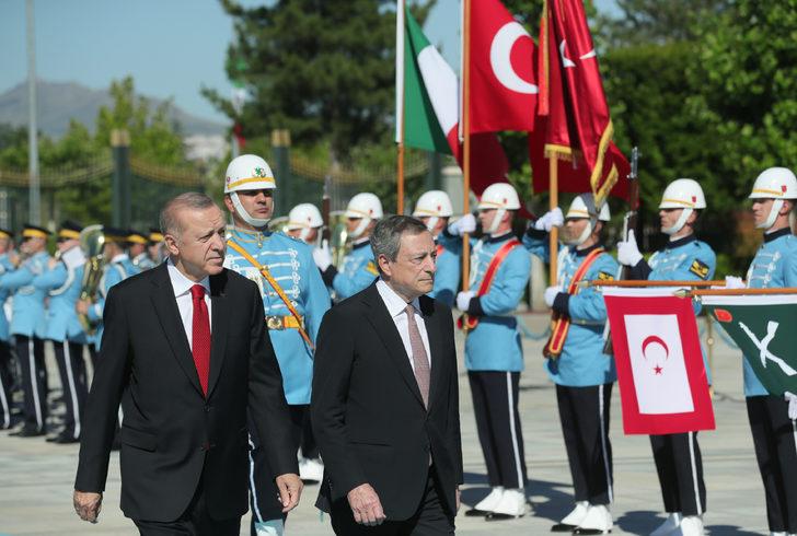 Cumhurbaşkanı Erdoğan, İtalya Başbakanı Draghi'yi resmi törenle karşıladı G2