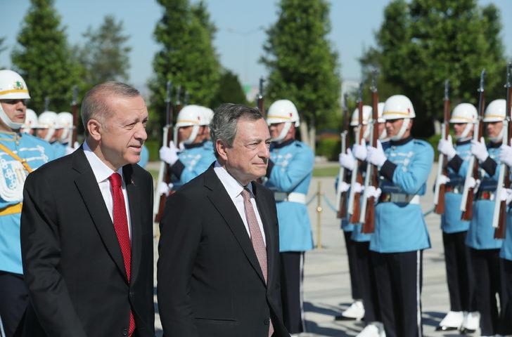 Cumhurbaşkanı Erdoğan, İtalya Başbakanı Draghi'yi resmi törenle karşıladı G3