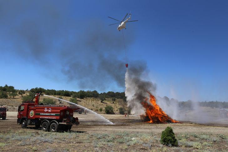 Kahramanmaraş'ta orman yangınına müdahale tatbikatı gerçekleştirildi G2