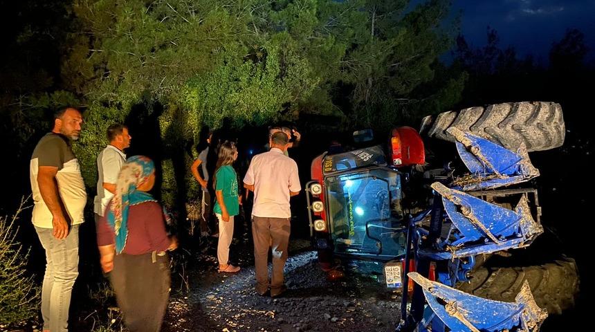 Osmaniye’de devrilen traktörün sürücüsü yaralandı