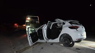 Konya'da otomobilin devrildiği kazada 4 kişi yaralandı