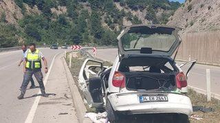 Tokat'ta devrilen otomobildeki 6 kişi yaralandı