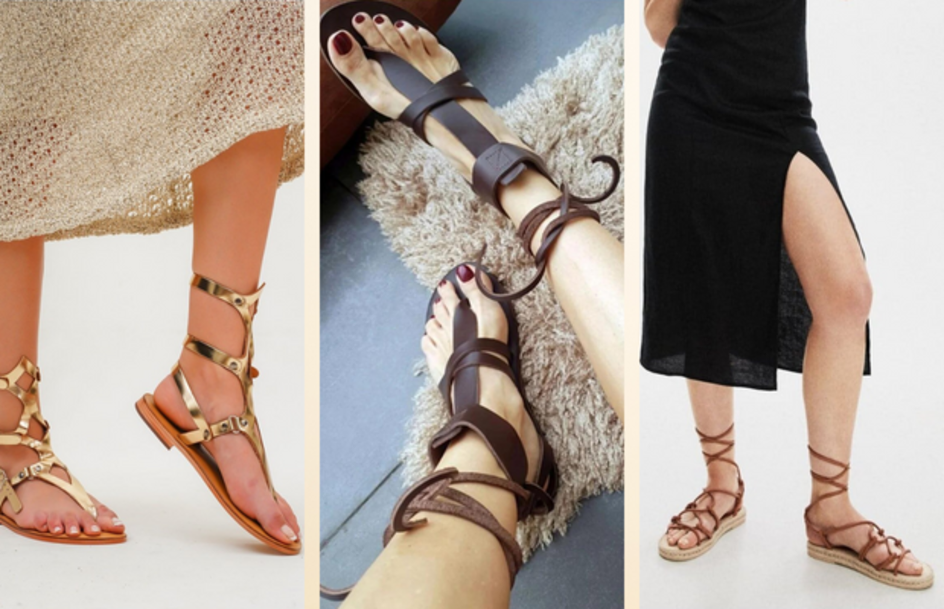 Yazın sandaletsiz yapamayanlar için en çok satan gladyatör sandalet modelleri