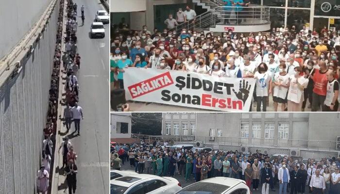 Doktor Ekrem Karakaya'nın öldürülmesi sonrası harekete geçtiler! Sağlık çalışanlarından birçok ilde şiddet protestosu
