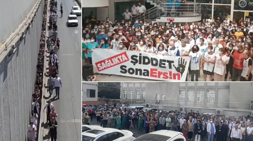 Doktor Ekrem Karakaya'nın öldürülmesi sonrası harekete geçtiler! Sağlık çalışanlarından birçok ilde şiddet protestosu