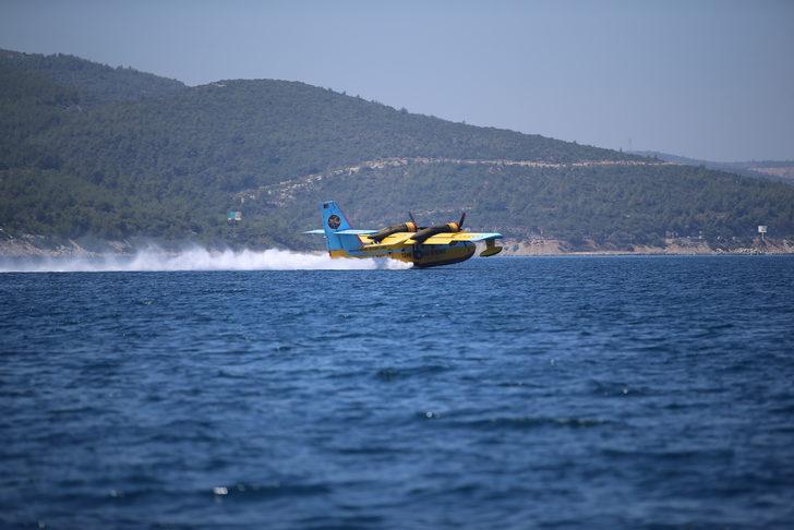 Bodrum'da yangın söndürme uçakları test uçuşu yaptı G2
