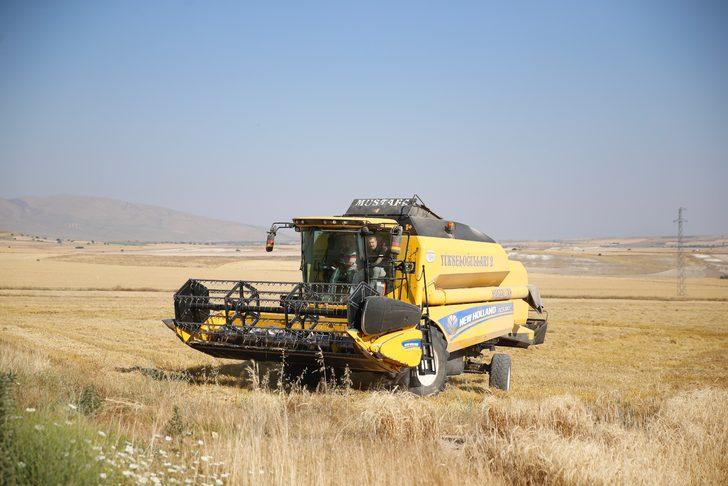 BBP Genel Başkanı Destici, baba ocağında biçerdöverle arpa hasadı yaptı: G3