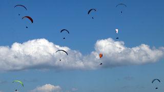 Çankırı'da yamaç paraşütü mesafe yarışmasının final uçuşu yapıldı