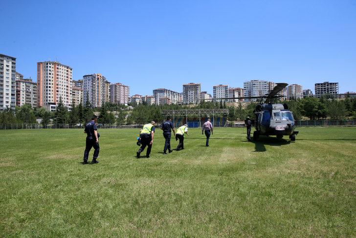 Kayseri'de bayram öncesi helikopter destekli trafik denetimi G3