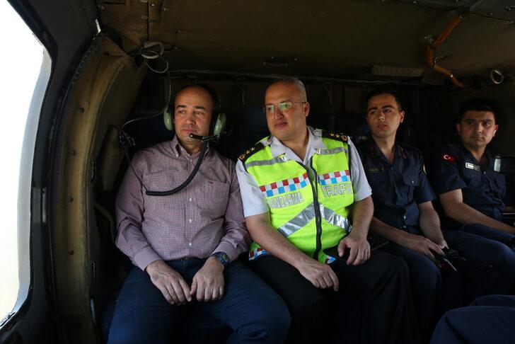 Kayseri'de bayram öncesi helikopter destekli trafik denetimi G5