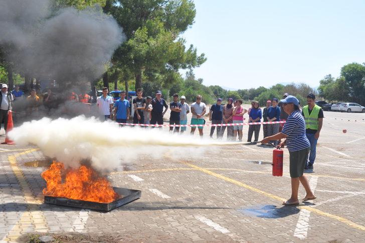 Muğla'nın kum zambaklarıyla ünlü halk plajında yangın tatbikatı yapıldı G4