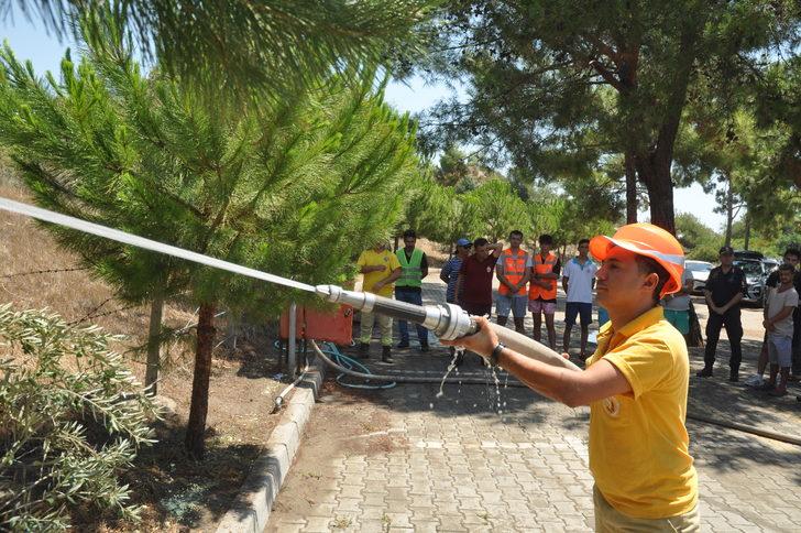 Muğla'nın kum zambaklarıyla ünlü halk plajında yangın tatbikatı yapıldı G5