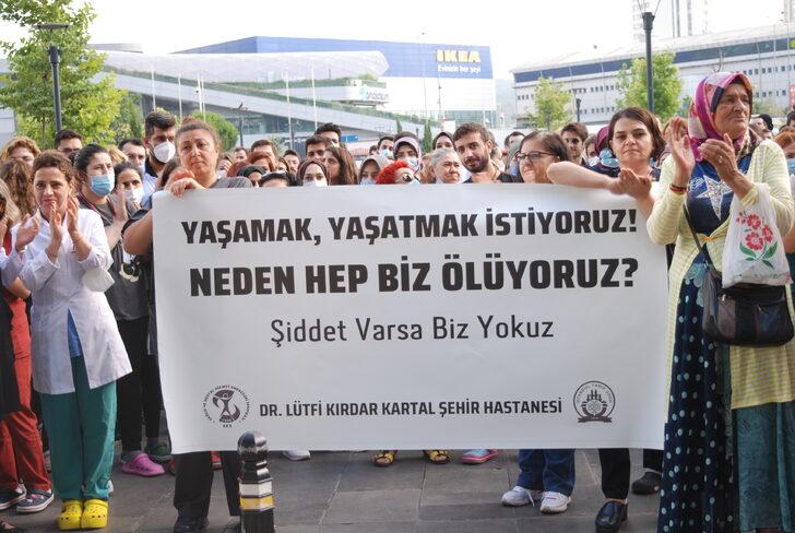 İstanbul'da sağlık çalışanlarından Dr. Ekrem Karakaya'nın öldürülmesine tepki G1