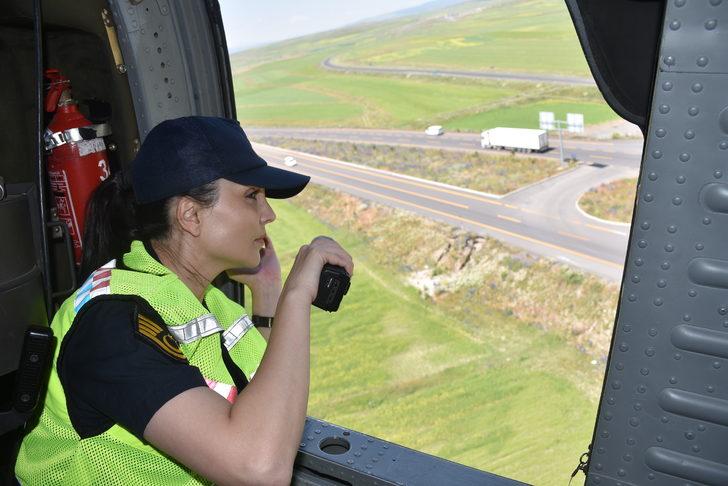 Kars'ta Kurban Bayramı trafiği helikopterle denetlendi G5
