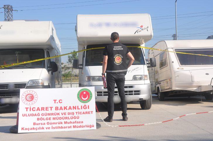 Bursa'da 4 kaçak motokaravana el konuldu G2
