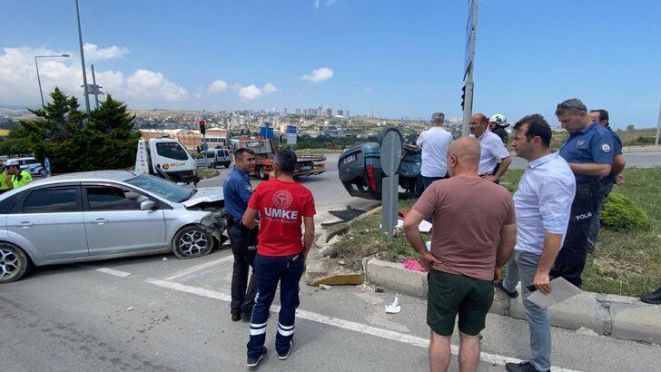 Samsun'da iki otomobil çarpıştı, 7 kişi yaralandı G3