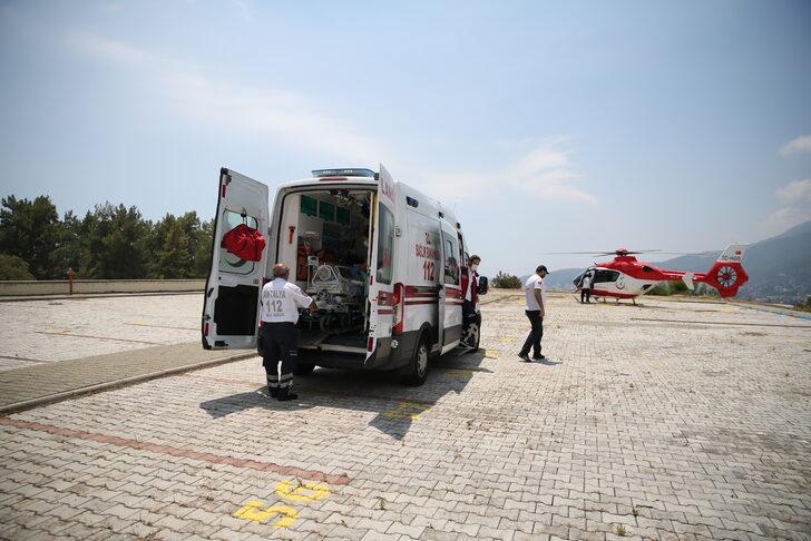 Alanya'da ambulans helikopter prematüre bebek için havalandı G1