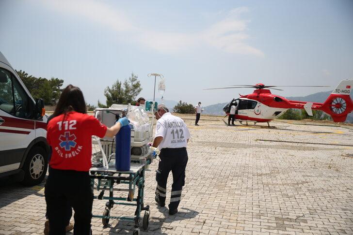 Alanya'da ambulans helikopter prematüre bebek için havalandı G2