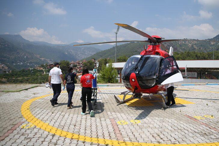 Alanya'da ambulans helikopter prematüre bebek için havalandı G3