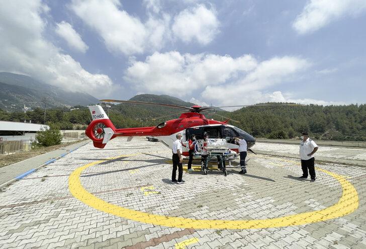 Alanya'da ambulans helikopter prematüre bebek için havalandı G5