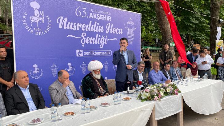Bakan Kurum, 63. Uluslararası Akşehir Nasreddin Hoca Şenlikleri'nde konuştu: G2