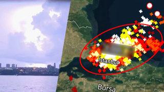 İstanbul'da şimşekler geceyi gündüze çevirdi! İşte sabaha kadar çakan şimşek sayısı...