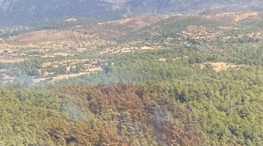 G&Uuml;NCELLEME - Bodrum'da ormanlık alanda &ccedil;ıkan yangın s&ouml;nd&uuml;r&uuml;ld&uuml;