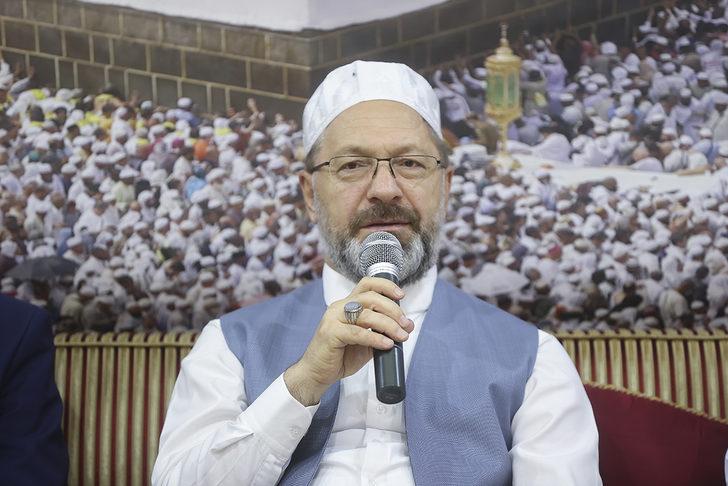 Diyanet İşleri Başkanı Erbaş, hac organizasyonunda görevli personelle bayramlaştı: G5