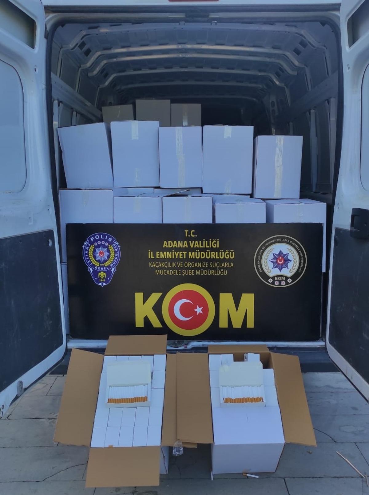 Adana'da 21 milyon makaron ele ge&ccedil;irildi