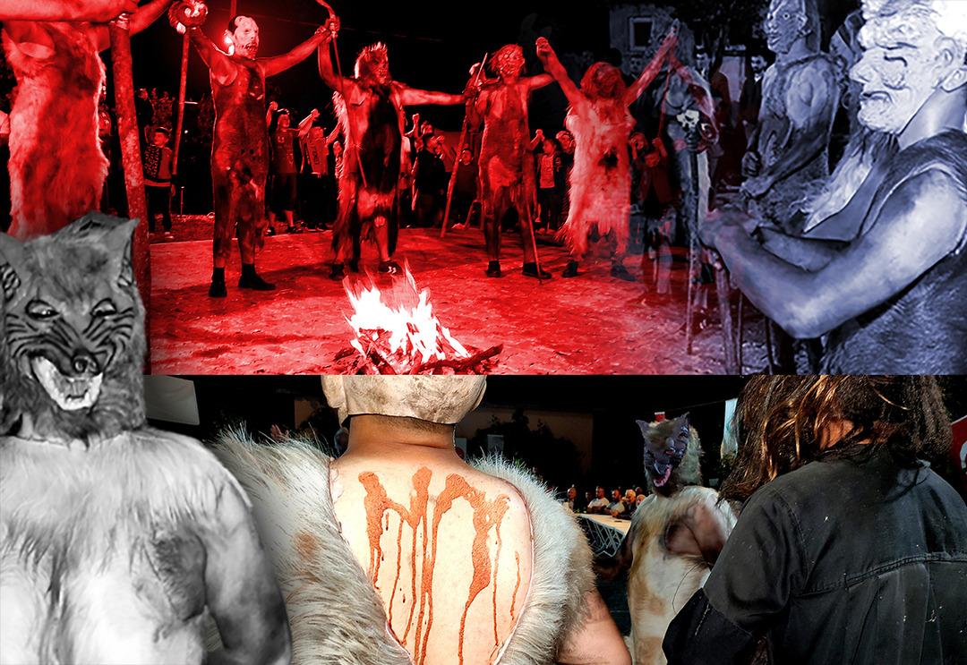 Yılda bir kez ger&ccedil;ekleşiyor, herkes meydana akın ediyor! Kurban derisiyle korkun&ccedil; g&ouml;steri