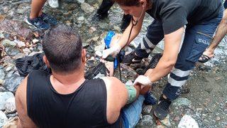 Karaçay Şelalesi'nde düşüp yaralanan kişi ekiplerce kurtarıldı