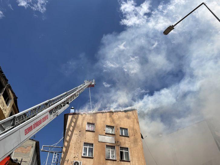 Erzurum'da otelde çıkan yangın hasara neden oldu G2