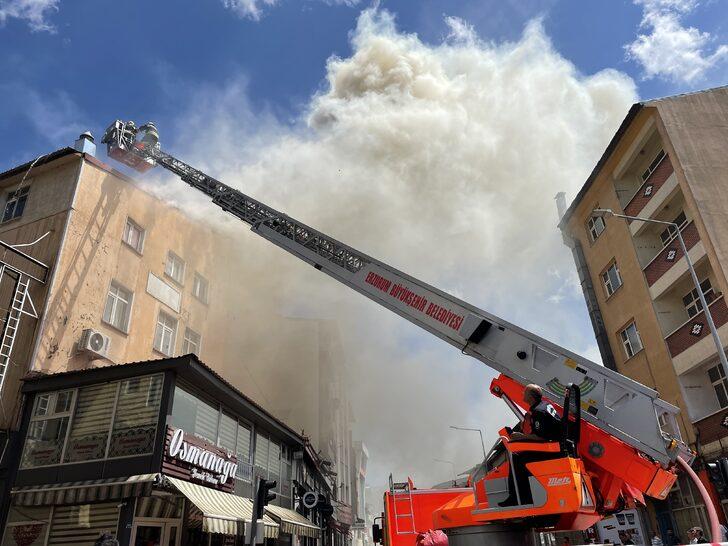 Erzurum'da otelde çıkan yangın hasara neden oldu G4