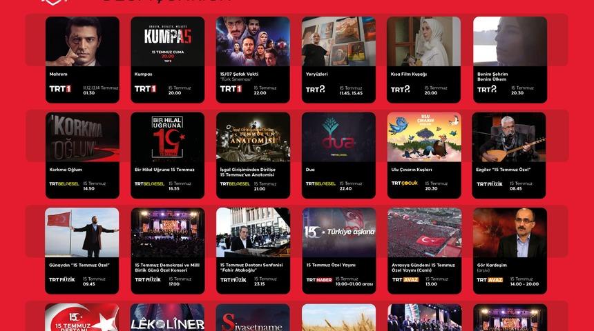 TRT, özel yayınlarla 15 Temmuz kahramanlarını anacak