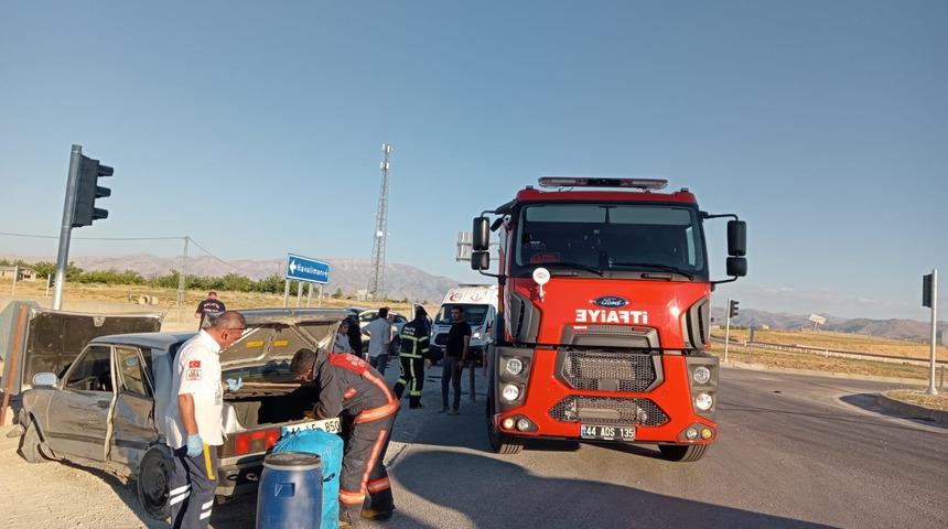 Malatya'da iki otomobilin çarpışması sonucu 1 kişi yaralandı