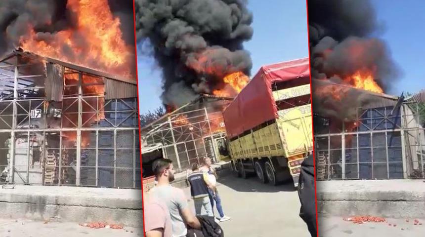 Ankara'da Toptancı Hali'nde korkutan yangın! 'Alevler büyüdü, esnaf müdahale edemedi'