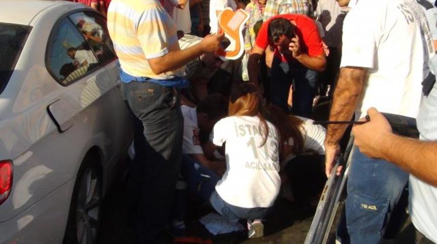 Pazara dalan hamile s&uuml;r&uuml;c&uuml; dehşet sa&ccedil;tı