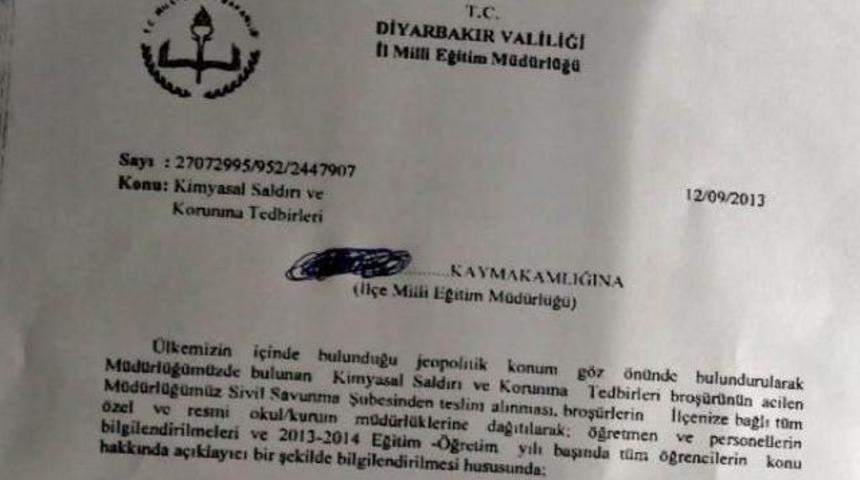 Okullara 'kimyasal saldırı' uyarısı