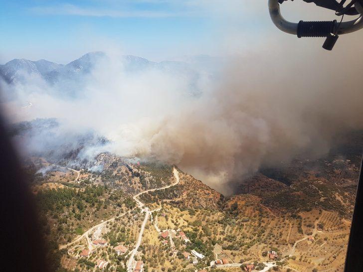 GÜNCELLEME 2 - Datça'da çıkan orman yangınına havadan ve karadan müdahale ediliyor G5