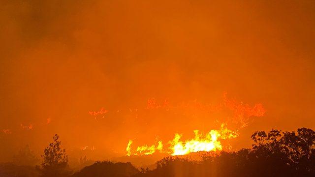 GÜNCELLEME 4 - Çeşme'de makilik alanda çıkan yangına müdahale ediliyor