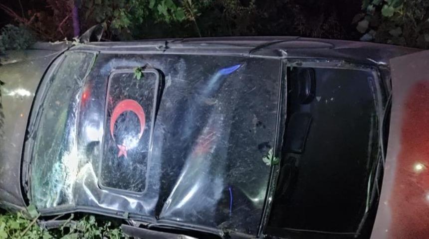 Tokat'ta su kanalına devrilen otomobilin sürücüsü öldü