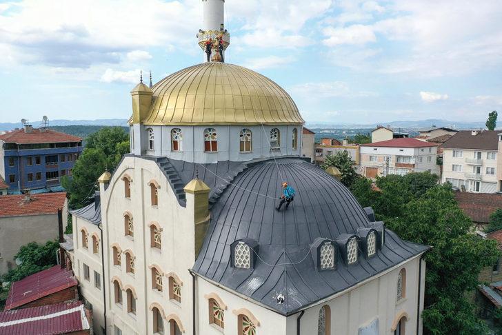 Bursa'da cami kubbesindeki yuvadan düşen leylek yavruları kurtarıldı G1