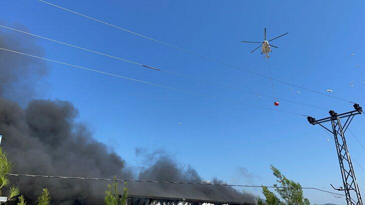 Osmaniye'de katı atık bertaraf tesisinde çıkan yangına müdahale ediliyor G2