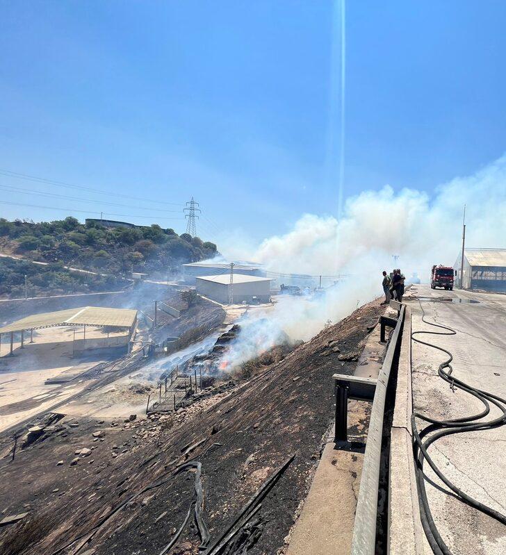 GÜNCELLEME 2 - İzmir'de süt tesisi ve çevresindeki yangın kontrol altına alındı G2