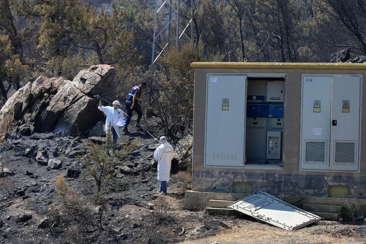 Datça'daki orman yangınının başladığı bölgede bulunan trafoda inceleme yapıldı G2