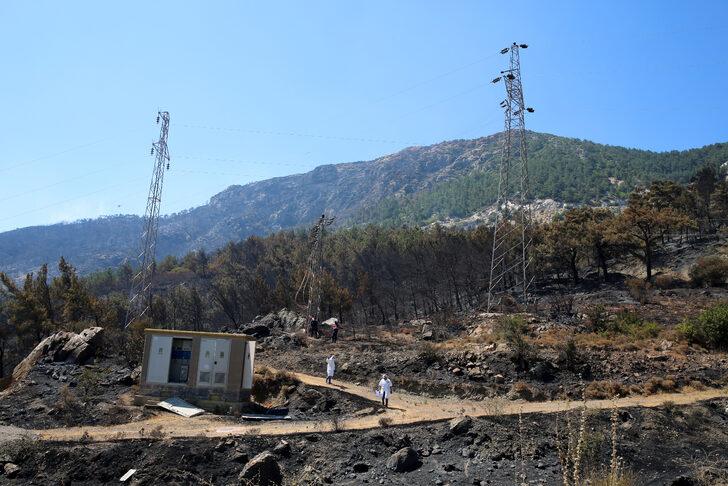 Datça'daki orman yangınının başladığı bölgede bulunan trafoda inceleme yapıldı G3